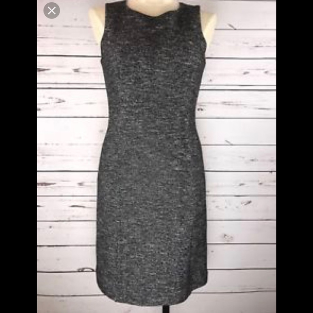Theory VirginWool/Cotton gray sleeveless dress